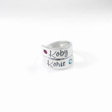 Load image into Gallery viewer, Birthstone wrap ring
