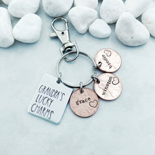 Load image into Gallery viewer, Personalized “lucky charms” penny keychain