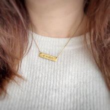 Load image into Gallery viewer, Gold bar name necklace