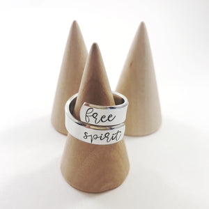 Personalized Wrap Ring - Free Spirit