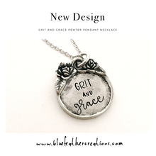 Load image into Gallery viewer, Grit and Grace pewter pendant necklace