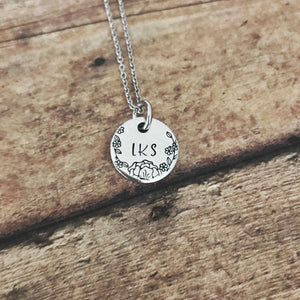Dainty initial necklace