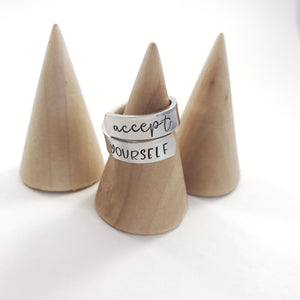 Personalized Wrap Ring - Accept Yourself