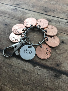 Personalized penny keychain for Dad or Grandpa