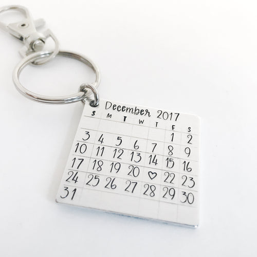 Calendar keychain