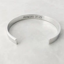 Load image into Gallery viewer, “She is clothed in strength and dignity” cuff