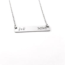 Load image into Gallery viewer, Silver Bar Necklace