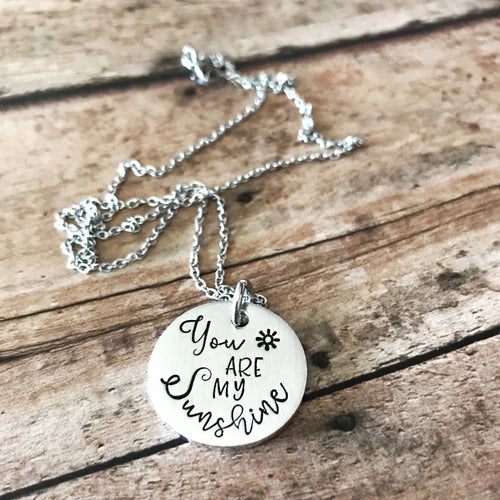You are my sunshine pendant necklace