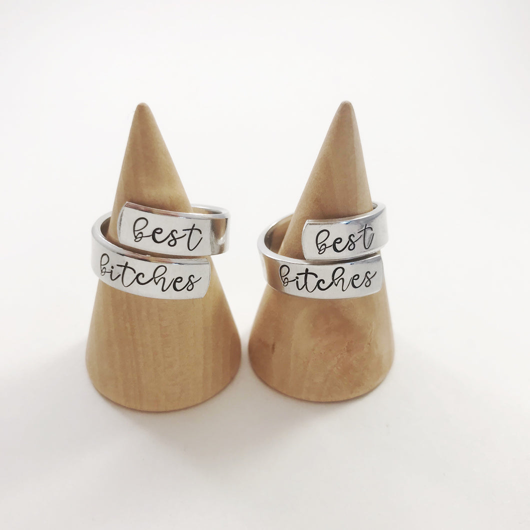 Personalized Wrap Ring - Best Bitches