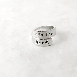 Personalized Wrap Ring - See the good