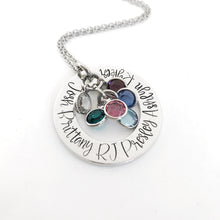 Load image into Gallery viewer, Birthstone name necklace gift for mom