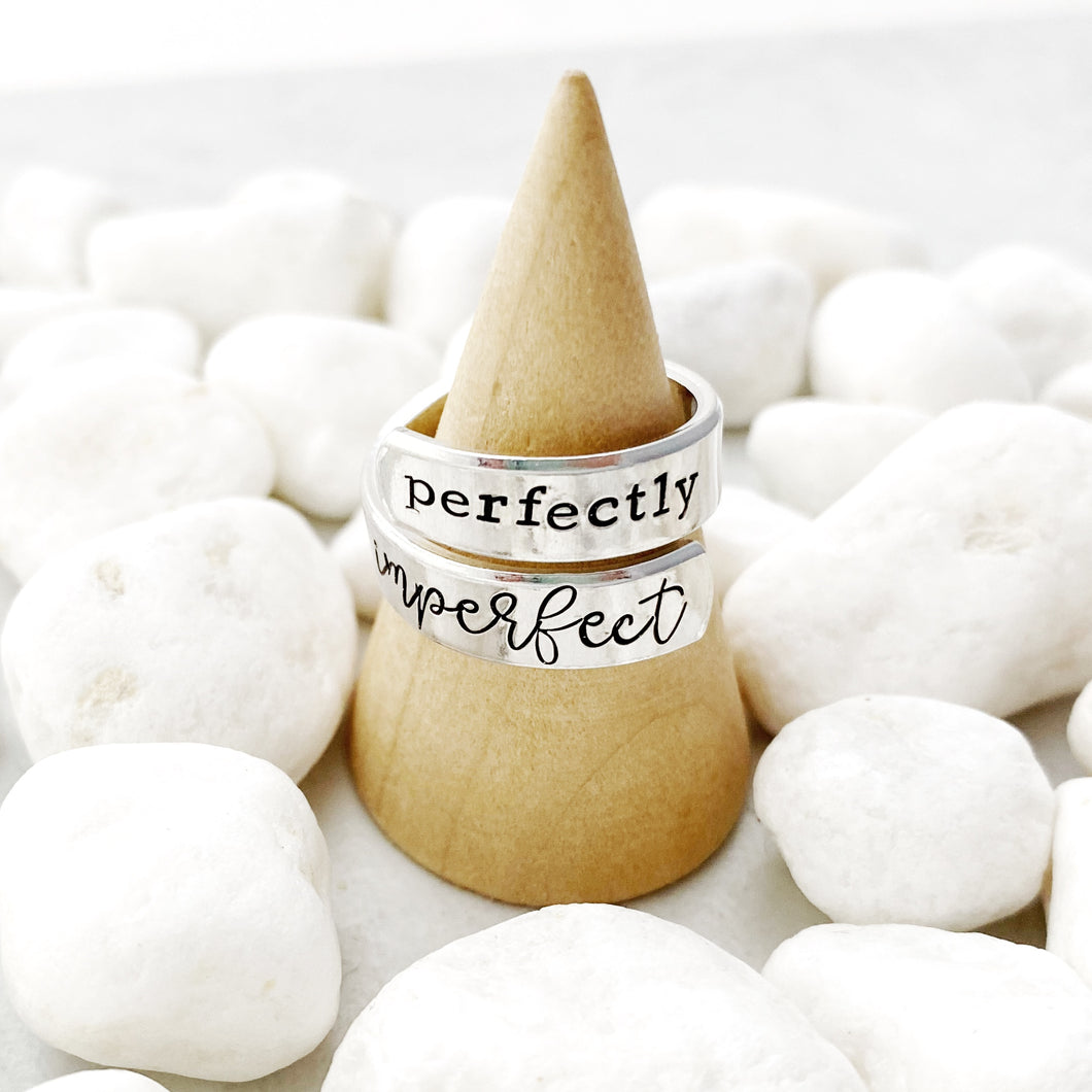 Personalized Wrap Ring - perfectly imperfect
