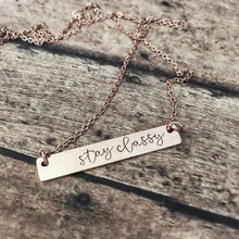 Load image into Gallery viewer, Rose Gold Bar Necklace