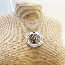 Load image into Gallery viewer, Birthstone name necklace for mom