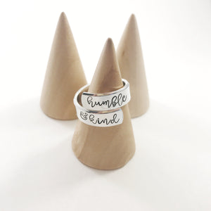 Personalized Wrap Ring - Humble and Kind